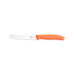 Nóż do warzyw i owoców Victorinox 6.7839.C1 - 11 cm prosty pomarańczowy