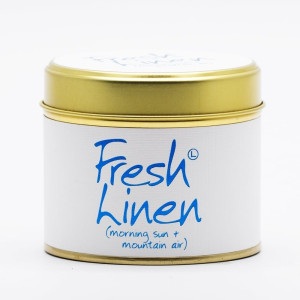 Lily Flame Fresh Linen Tin 240G