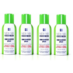 New NB Hand Sanitiser Spray 120ml 70% Alcohol 4 pack