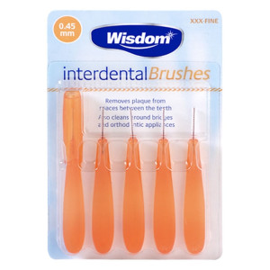 WISDOM INTERDENTAL BRUSH 0.45MM 5 PACK