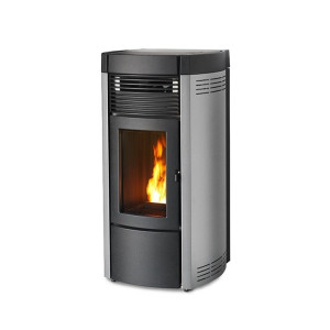 Stufa A Pellet Mcz Musa Hydromatic 24 In Acciaio - 24 Kw Silver