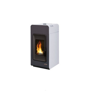 Termostufa A Pellet Laminox Mod. Primula Idro 13 Kw Bianco