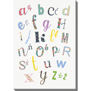 Obraz 50x70 cm - Abecadło w kolorze