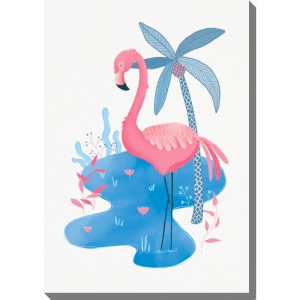Obraz 50x70 cm - Flaming pod palmami