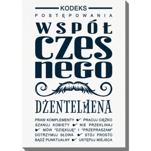 Obraz 40x50 cm - Kodeks dżentelmena
