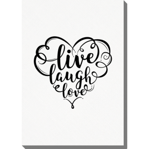 Obraz 40x50 cm - Live Laugh Love