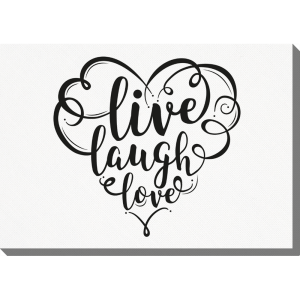 Obraz 80x60 cm - Live Laugh Love
