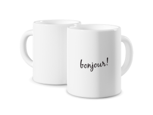 Kubek magiczny z nadrukiem - Bonjour
