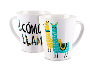 Kubek latte z nadrukiem - Como te llamas