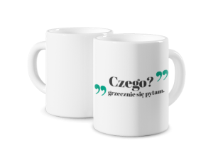 Kubek magiczny z nadrukiem - Czego cudzysłów