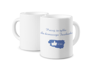 Kubek magiczny z nadrukiem - Darmowy Facebook