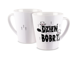 Kubek latte z nadrukiem - Dzień bobry