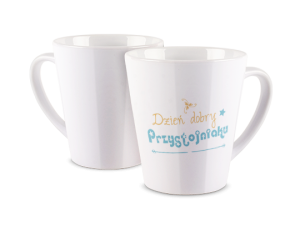 Kubek latte z nadrukiem - Dzień dobry, przystojniaku