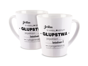 Kubek latte z nadrukiem - Głupstwa