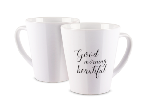 Kubek latte z nadrukiem - Good Morning Beautiful