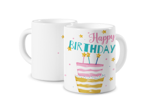 Kubek magiczny z nadrukiem - Happy Birthday