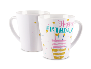Kubek latte z nadrukiem - Happy Birthday