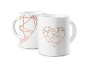 Kubek magiczny z nadrukiem - Heart Gold