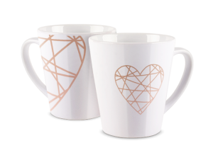 Kubek latte z nadrukiem - Heart Gold