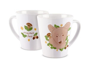 Kubek latte z nadrukiem - Leśny Miś