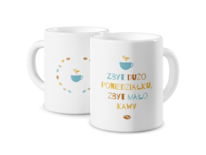 Kubek magiczny z nadrukiem - Mało kawy