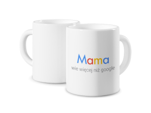 Kubek magiczny z nadrukiem - Mama wie więcej
