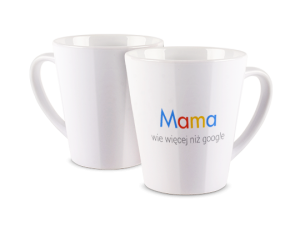 Kubek latte z nadrukiem - Mama wie więcej