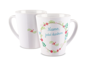 Kubek latte z nadrukiem - Mamo, jesteś skarbem