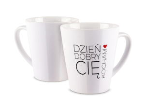 Kubek latte z nadrukiem - Miłosne powitanie