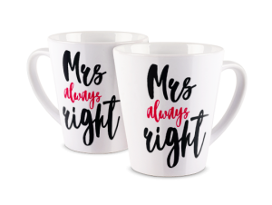 Kubek latte z nadrukiem - Mrs. Always Right