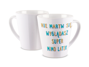 Kubek latte z nadrukiem - Nie martw się