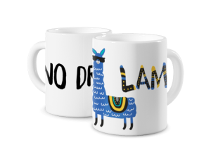Kubek magiczny z nadrukiem - No drama lama