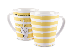 Kubek latte z nadrukiem - Pij odpowiedzialnie