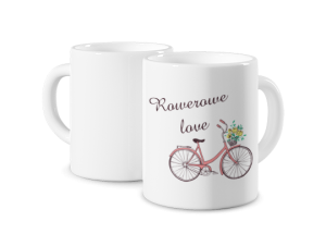 Kubek magiczny z nadrukiem - Rowerowe Love
