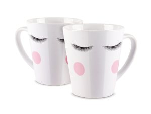 Kubek latte z nadrukiem - Rumiane rzęsy
