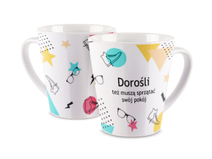 Kubek latte z nadrukiem - Sprzątanko