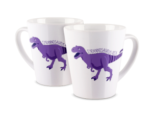 Kubek latte z nadrukiem - Tyranozaur