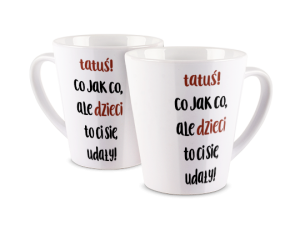 Kubek latte z nadrukiem - Udane dzieci taty