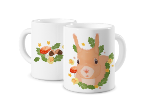 Kubek magiczny z nadrukiem - Wiewiórka