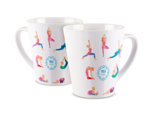 Kubek latte z nadrukiem - Yoga