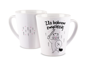 Kubek latte z nadrukiem - Z bobrem