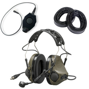 3M Peltor ComTac VIII MT14H418A-86 GN Comms Kit Kenwood