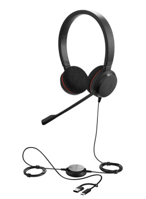 Jabra Evolve 20 MS Stereo USB-A und USB-C Adapter