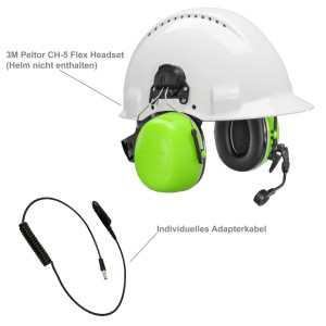 3M Peltor CH-5 Flex Headset mit Helmadapter (MT73H450P3E-77 GB)