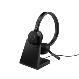Jabra Evolve 65 TE UC Duo inkl. USB-A Bluetooth Dongle und Ladeschale, schwarz