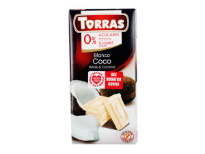 TORRAS Czekolada biała z kokosem 75g Torras