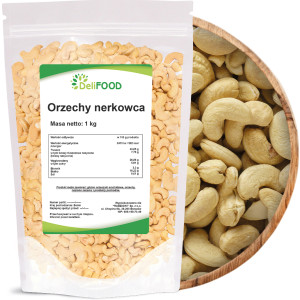 DeliFOOD Orzechy nerkowca całe 1kg