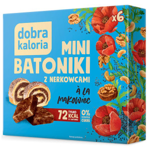 Dobra Kaloria Mini batoniki z nerkowcami à la makowiec bez cukru 102g