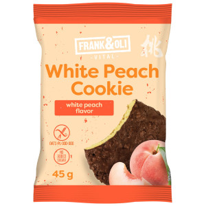 Frank&Oli Ciasteczko owsiane z nadzieniem o smaku białej brzoskwinii 45g