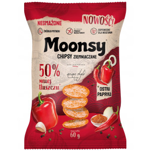 Moonsy Moonsy Chipsy ziemniaczane ostra papryka 60g